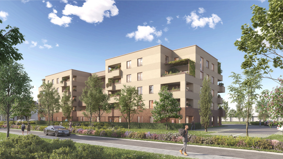 T1 neuf avec Terrasse et jardin exposés plein Sud, et parkin